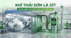 /khí thải sơn trong buồng phun sơn và hệ thống xử lý khí thải/