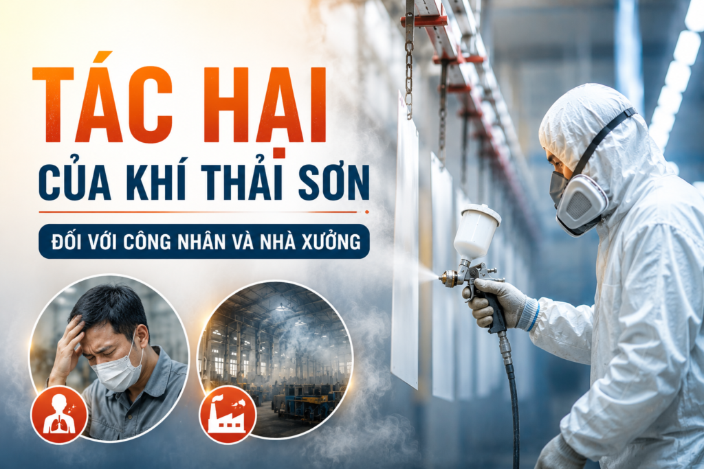 Tác hại của khí thải sơn đối với công nhân và nhà xưởng